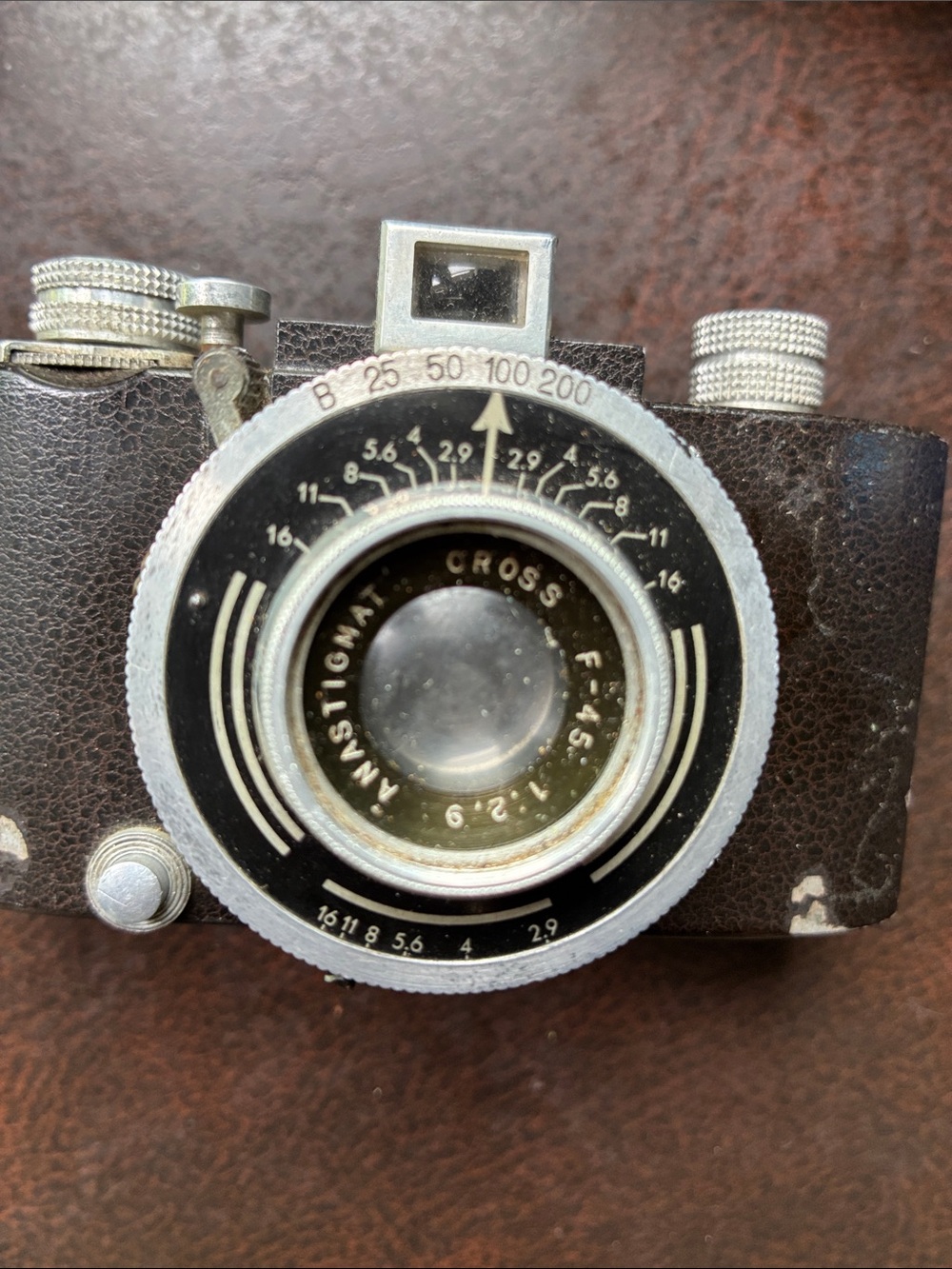 Vintage Brown Compact Camera with Transstigmat Cross Lens